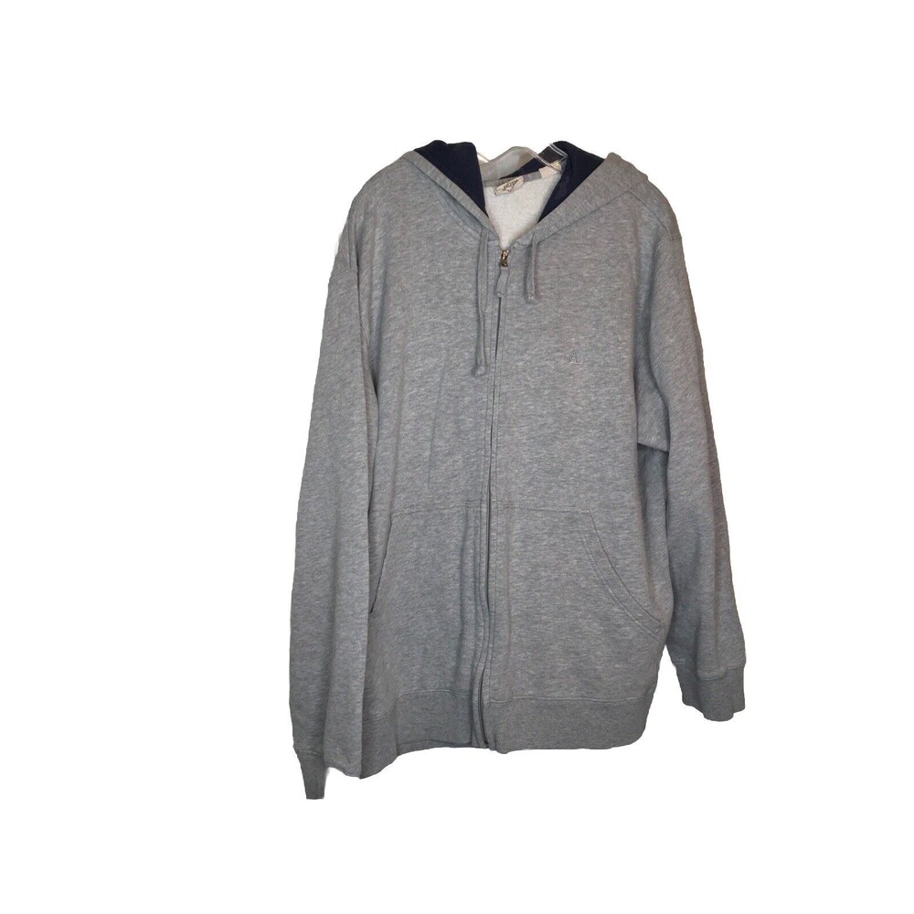 Timberland Men's Zippered Jacket Hoodie Light Gray  Size 2X